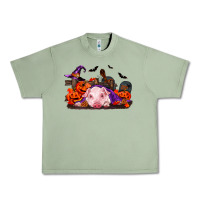 Oil Green Halloween Baby Pig Urban Heavy Tee - RanaPortraitStore