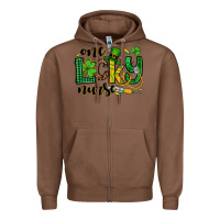 Chestnut St. Patrick's Day One lucky Nurse Zipper Hoodie - OliviaCreatesArt