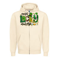 Sandshell St. Patrick's Day One lucky Nurse Zipper Hoodie - OliviaCreatesArt