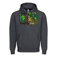 Smoke St. Patrick's Day One lucky Nurse Zipper Hoodie - OliviaCreatesArt
