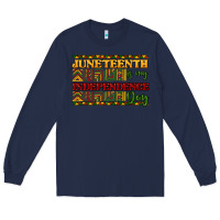 Navy juneteenth is my independence day Long Sleeve Tee - NancyCooperArtShop
