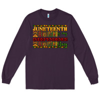 Plum juneteenth is my independence day Long Sleeve Tee - NancyCooperArtShop