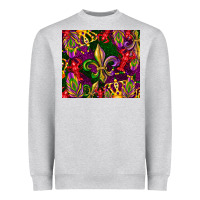 Heather Grey mardi gras Heavyweight Sweatshirt - CowGirlArtShop