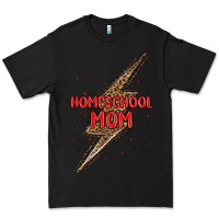Black homeschool mom lightning bolt Premium Tee - MaliasSmallBusiness