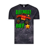 Cloud Black birthday boy monster truck Vintage Tee - Jasminsmagicworld
