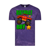 Cloud Purple birthday boy monster truck Vintage Tee - Jasminsmagicworld