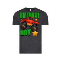 Vintage Black birthday boy monster truck Vintage Tee - Jasminsmagicworld