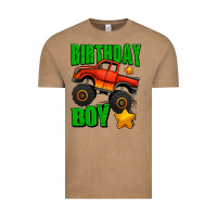 Vintage Coffee birthday boy monster truck Vintage Tee - Jasminsmagicworld