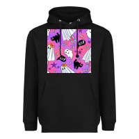 Black cute ghost halloween seamless pattern Heavyweight Hoodie - BundleAndBundleShop