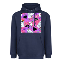 Navy cute ghost halloween seamless pattern Heavyweight Hoodie - BundleAndBundleShop