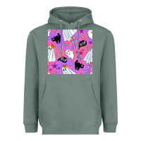 Sage cute ghost halloween seamless pattern Heavyweight Hoodie - BundleAndBundleShop