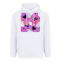 White cute ghost halloween seamless pattern Heavyweight Hoodie - BundleAndBundleShop