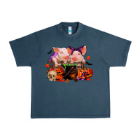 Midnight Navy halloween pigs Urban Heavy Tee - RanaPortraitStore