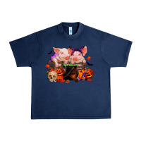 Navy halloween pigs Urban Heavy Tee - RanaPortraitStore