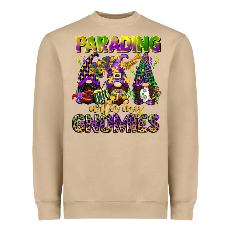 Parading With My Gnomies Mardi Gras Heavyweight Sweatshirt by CowGirlArtShop | Teevron