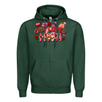 Sports Green One loved mini Valentine's Day Zipper Hoodie - FaDigitalArtStudio
