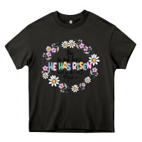 He Has Risen Heavy Core Tee | Teevron