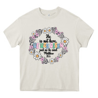 Cream he has risen Heavy Core Tee - MaliasSmallBusiness