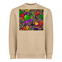 Mushroom mardi gras hearts Heavyweight Sweatshirt - CowGirlArtShop
