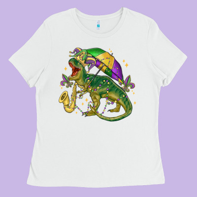 Mardi Gras Tree Rex Ladies Tee Designed By Maliassmallbusiness