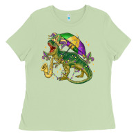 Matcha mardi gras tree rex Ladies Tee - MaliasSmallBusiness
