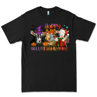 Black Happy Hallothanksmas goats Premium Tee - NancyCooperArtShop