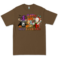 Cacao Happy Hallothanksmas goats Premium Tee - NancyCooperArtShop