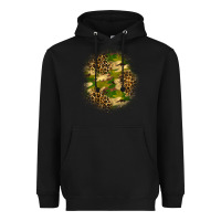 Camouflage And Leopard Patch Heavyweight Hoodie | Teevron