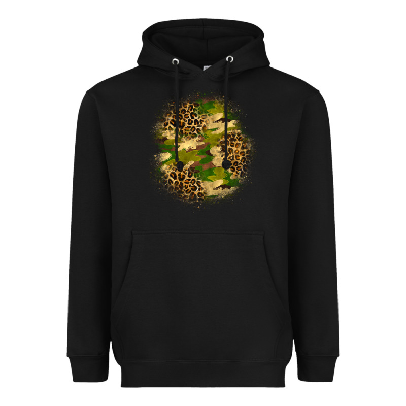 Camouflage And Leopard Patch Heavyweight Hoodie by BundleAndBundleShop | Teevron
