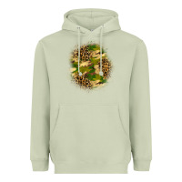 Matcha camouflage and leopard patch Heavyweight Hoodie - BundleAndBundleShop