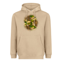 Mushroom camouflage and leopard patch Heavyweight Hoodie - BundleAndBundleShop