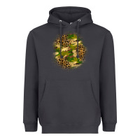 Smoke camouflage and leopard patch Heavyweight Hoodie - BundleAndBundleShop