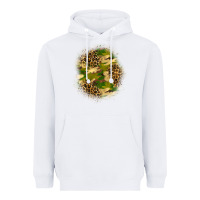 White camouflage and leopard patch Heavyweight Hoodie - BundleAndBundleShop