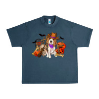 Midnight Navy Halloween beagle dog Urban Heavy Tee - RanaPortraitStore