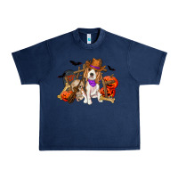 Navy Halloween beagle dog Urban Heavy Tee - RanaPortraitStore