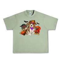 Oil Green Halloween beagle dog Urban Heavy Tee - RanaPortraitStore