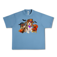 Pebble Blue Halloween beagle dog Urban Heavy Tee - RanaPortraitStore