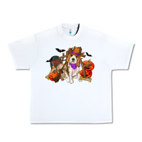 White Halloween beagle dog Urban Heavy Tee - RanaPortraitStore