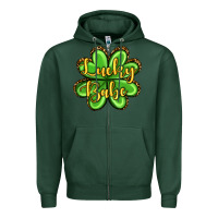 Sports Green St. Patrick's Lucky babe Zipper Hoodie - OliviaCreatesArt