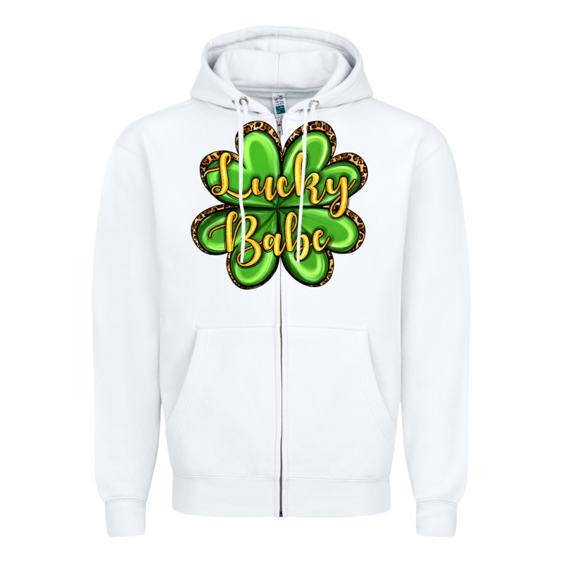 St. Patrick's Lucky Babe Zipper Hoodie by OliviaCreatesArt | Teevron
