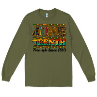 Army Green juneteenth free ish since 1965 Long Sleeve Tee - NancyCooperArtShop