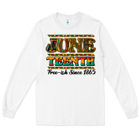 White juneteenth free ish since 1965 Long Sleeve Tee - NancyCooperArtShop