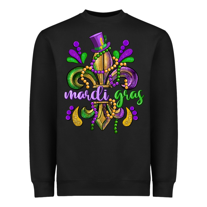 Mardi Gras Fleur De Lis Heavyweight Sweatshirt by CowGirlArtShop | Teevron