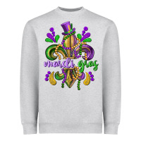 Heather Grey mardi gras fleur de lis Heavyweight Sweatshirt - CowGirlArtShop