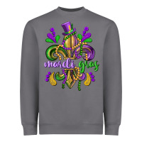 Storm mardi gras fleur de lis Heavyweight Sweatshirt - CowGirlArtShop