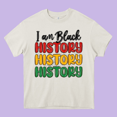 I Am Black History Heavy Core Tee Designed By Maliassmallbusiness