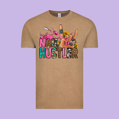 Nail Hustler Vintage Tee Designed By Jasminsmagicworld