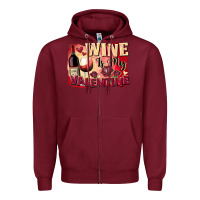 Burgundy Wine is my Valentine's Day Zipper Hoodie - FaDigitalArtStudio