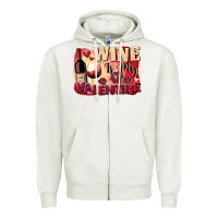 Wine Is My Valentine's Day Zipper Hoodie | Teevron