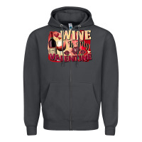Smoke Wine is my Valentine's Day Zipper Hoodie - FaDigitalArtStudio
